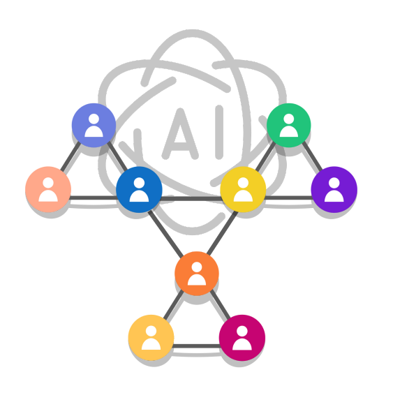 Person-icons-connected-by-lines-with-ai-in-background